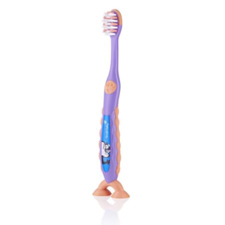 Brush Baby Flossbrush sügavpuhastavate harjastega hambahari vanusele 3-6 -lilla