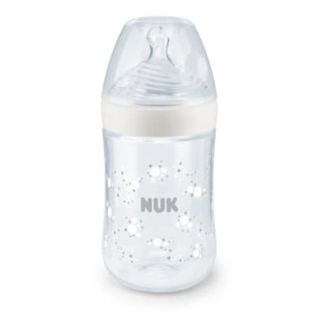 NUK Nature Sense pudel 260 ml M 6-18 kuud valge